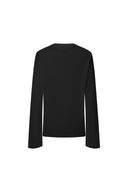 Tracy Semi Sheer Buttoned Blouse in Tencel Silk Knit