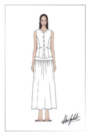 Elodie Denim Vest in Summer Denim