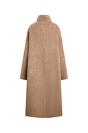 Tilda Camel Oversized Long Coat in Wool Blend