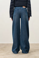 Jeans de pierna ancha lavados Kira en mezclilla de algodón