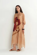 Mia Flora Print Dress in Silk-Linen