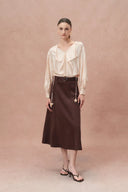 Morrow Suede Skirt in Lightweight Faux Suede