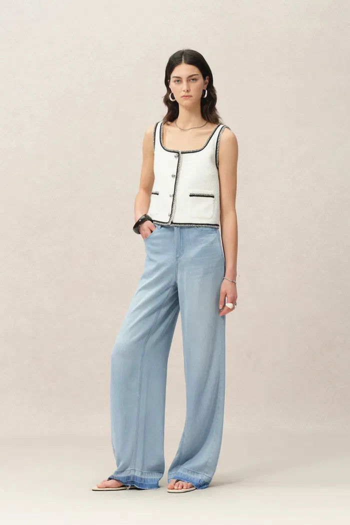 Echo Wide Leg Jeans in Tencel Acetate Denim