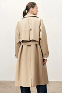 Aloisia Drop Shoulder Trench Coat in Cotton