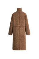 Yuki Drawstring Wool Coat in Alpaca Loop Wool