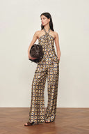 Jocelyn Halter Neck Top in Crinkled Silk Blend