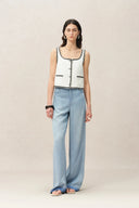 Echo Wide Leg Jeans in Tencel Acetate Denim