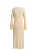 Eliana 3D Floral Open-Knit Dress in Linen Blend