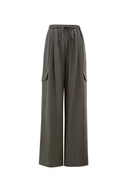 Pantalon rayé Hana en laine peignée fine