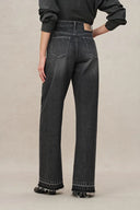 Echo Floor Length Wide Leg Jeans in Turkish Cotton Denim