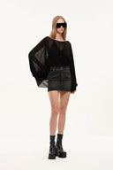 Whisper Two-Piece Cami Top and Shrug Set in Lightweight Sheer Knit and Acetate-Blend Fabric