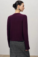 Cecilia Gathered Pleat Cardigan Merino-Cashmere Blend