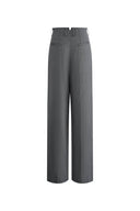 Pantalones casuales con pliegues suaves Mika en mezcla fina de lana