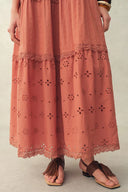Celia Layered Strap Dress in Cotton Jacquard
