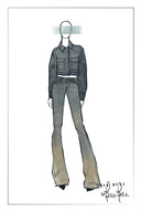 Jean bootcut teint dégradé inspiré de la boue Bella en denim stretch