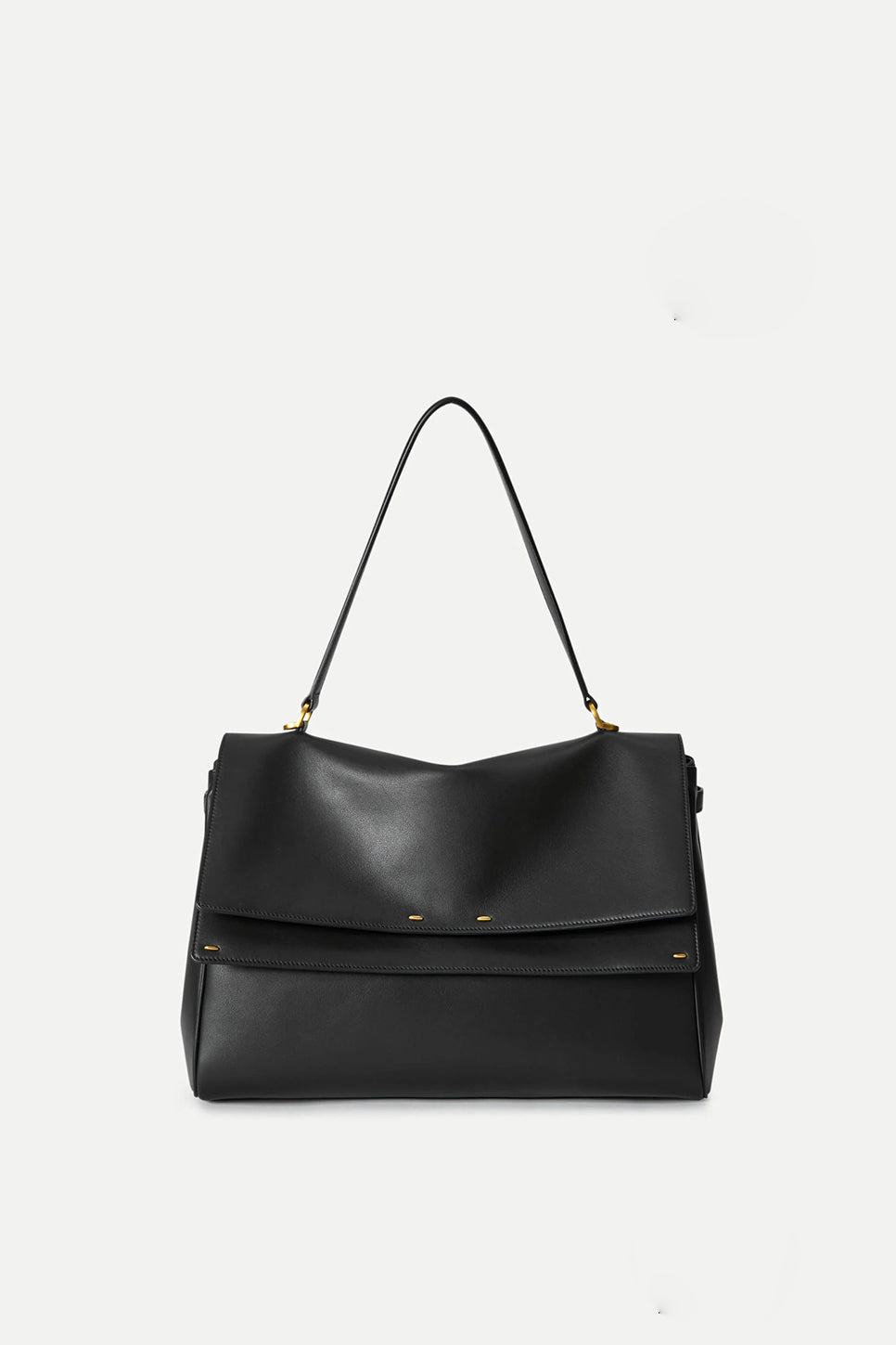 Rialto Double Flap Handbag in Calfskin Leather