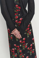Liya Black Semi Sheer Cardigan in Tencel-Silk Knit fbrq.com Liya Black Semi Sheer Cardigan in Tencel-Silk Knit fbrq.com
