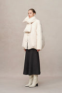 Adrija Water-Repellent Convertible Duck Down Puffer Coat in Lightweight High Density Fabric