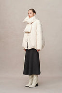 Adrija Water-Repellent Convertible Duck Down Puffer Coat in Lightweight High Density Fabric
