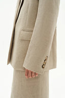 Amy Hand Sewn Blazer in Dew Retted French Linen