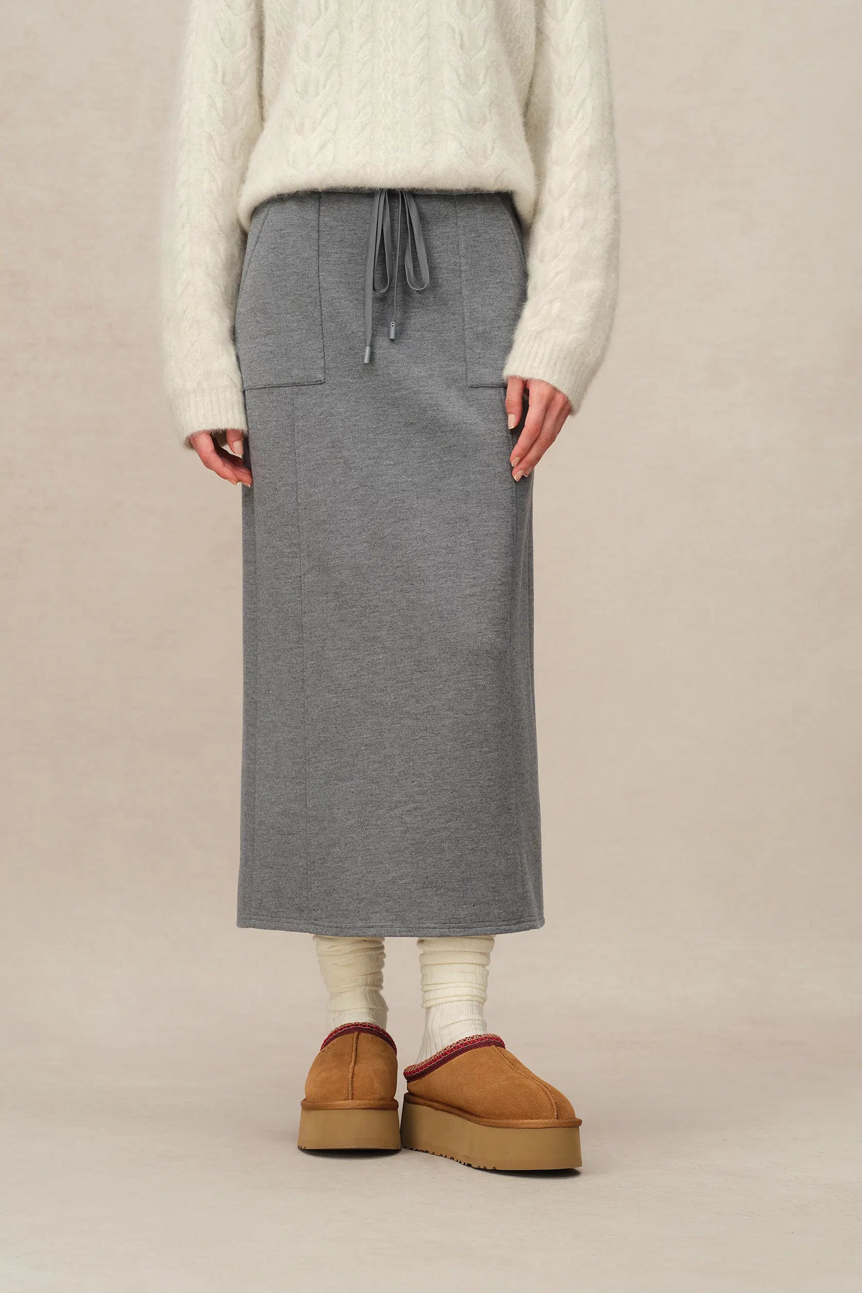 Nicole Sweatpants Skirt Brushed Cotton Knit