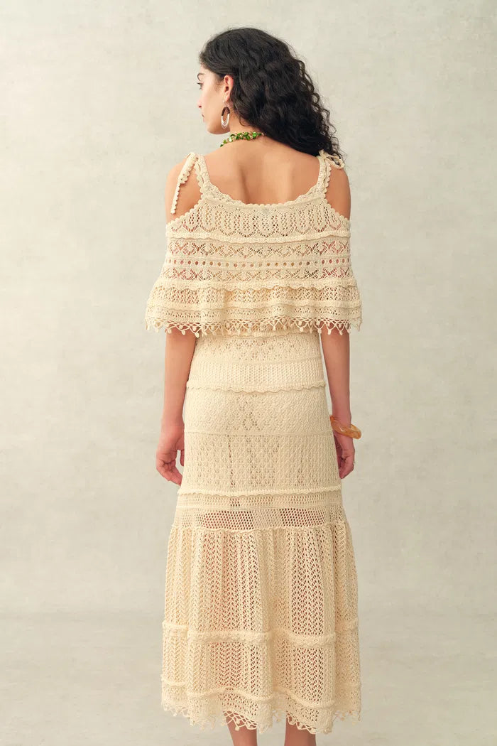 crochet cami dress Ombre Striped Crochet Cami Maxi Dress