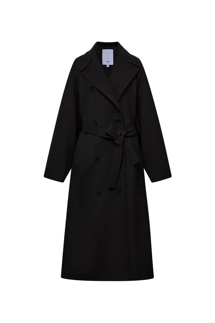 Tomi Trench Coat in Wool Twill – fbrq.com Tomi Trench Coat in Wool Twill – fbrq.com