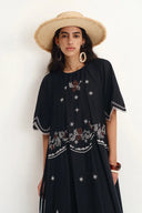 Robe Ivy brodée à œillets en mélange Tencel-lin