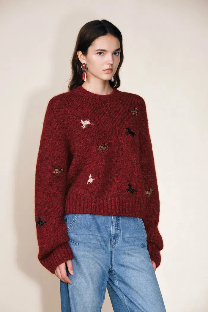 Tesoro Pony Sweater in Merino-Mohair Blend