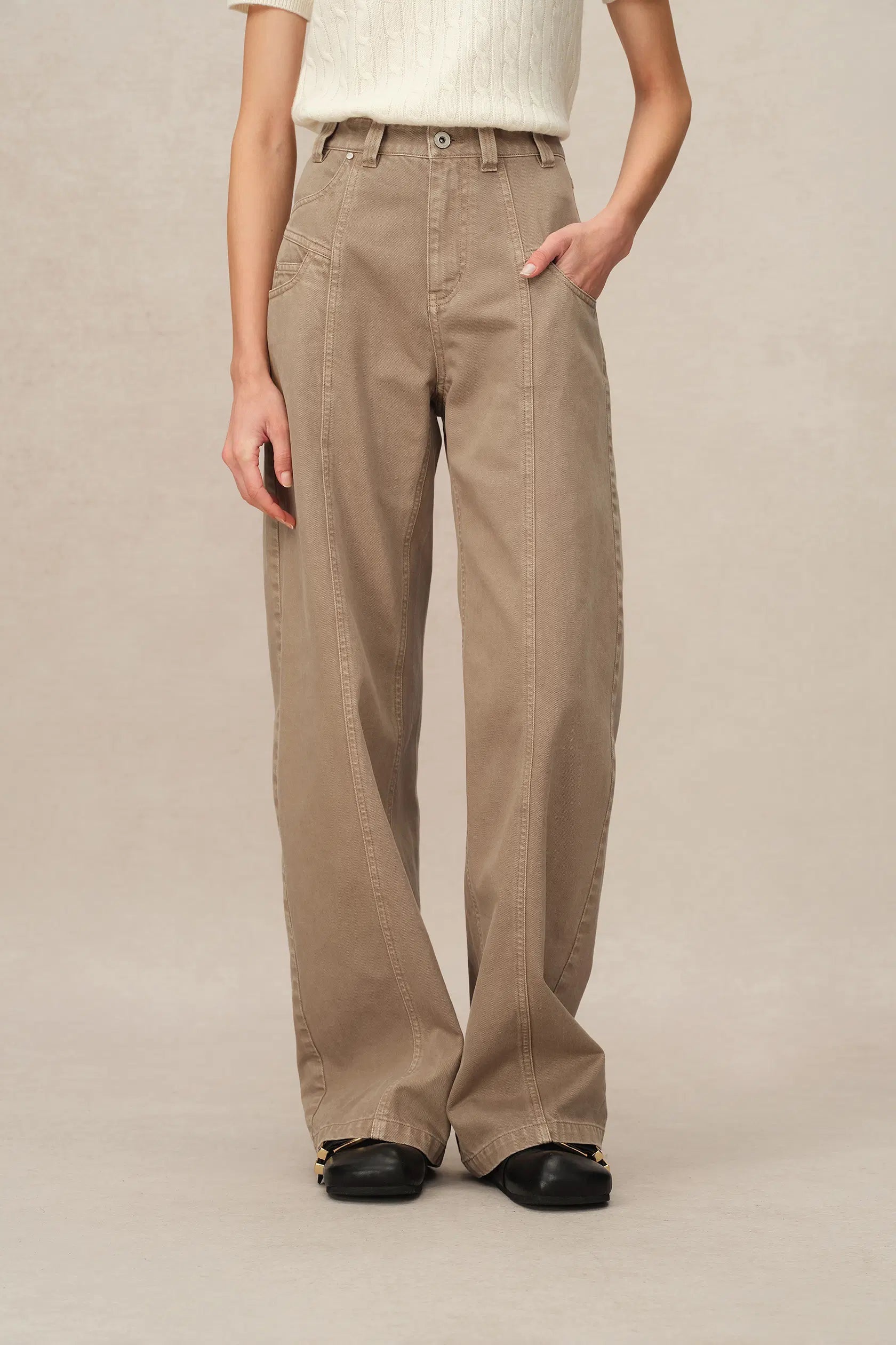 Liberty Barrel Leg Washed Jeans Cotton Denim