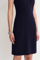 Joanne Jeweled Collar Sleeveless Dress Acetate Blend