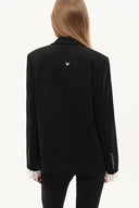 Lace Blazer With Detachable Lace Cuffs in Acetate Twill
