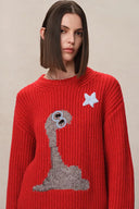 Suéter zodiacal Star Lover en punto grueso de lana merino