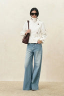 Minsmere Structured Belted Cropped Trench Coat in Cotton