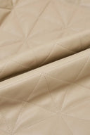 Marina Double-Breasted Puffer Coat in Vegan Leather