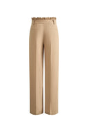 Pantalones con encaje en cintura Clemence en acetato premium
