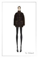 Lene Reversible Faux Fur and Leather Jacket in Merino Wool Teddy