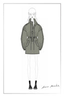 Julie Utility Windbreaker Dress in Cotton Twill