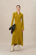 Ruby Knotted Dress in Wool-Thermolite Blend