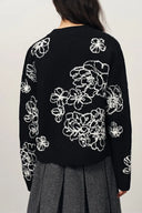 Poppy Flora Long Sleeve Sweater in Merino Wool