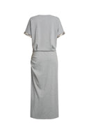 Clara Plaid Hem T-shirt Dress in Cotton