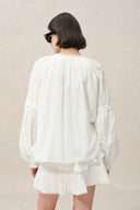 Vicky Puff Sleeve Top and Skirt in Fine Cotton Voile