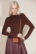 Mini borsa charm Rialto in pelle di vitello nappa top-grain