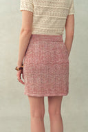 Falda corta con patrón de ondas April en punto fancy mezcla de algodón