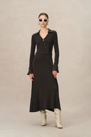 Ruby Knotted Dress in Wool-Thermolite