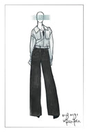 Halle Gewaschene Kurze Trench-inspirierte Jacke aus Hellblauem Denim