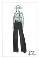 Halle Washed Short Trench Inspired Jacket in Light Blue Denim