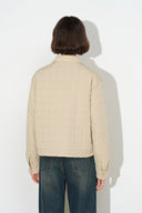 Blair Quilted Check Panel Cropped Padded Jacket