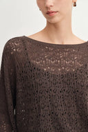 Nicole Reversible Front or Back Sweater in Cashmere Blend Knit