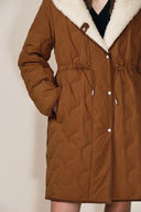 Xenia Robe Style Two Tone Down Jacket in High Density Down Proof with Graphene Lining